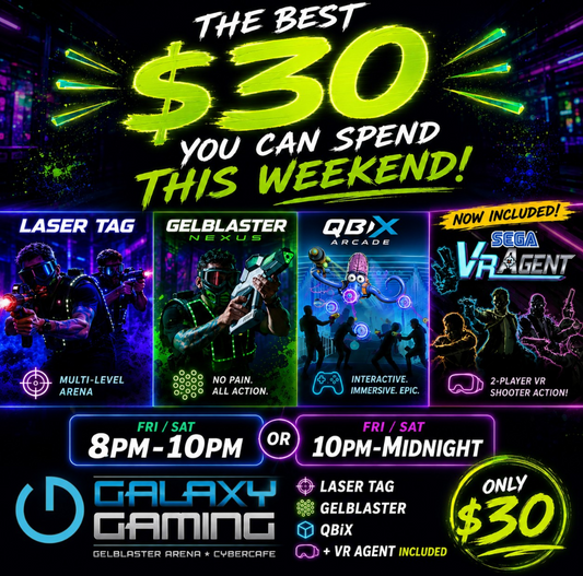 2 Hours of Unlimited Laser Tag, Gel Blaster & Qbix
